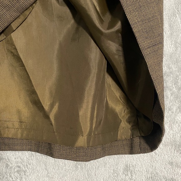 Harve Benard Skirt Sz 14 Brown Maxi A-Line 100% Wool Textured Lined Timeless - Picture 3 of 9